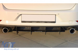 Rear Bumper Extension Splitter for Diffuser suitable for VW Golf 7.5 Facelift GTI (2017-2020) Black-image-6077288