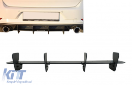 Rear Bumper Extension Splitter for Diffuser suitable for VW Golf 7.5 Facelift GTI (2017-2020) Black-image-6086231