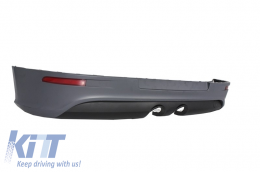 Rear Bumper Extension suitable for VW Golf 5 V (2003-2007) R32 Look with Complete Exhaust System Catback Muffler-image-6021933