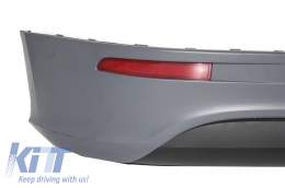 Rear Bumper Extension suitable for VW Golf 5 V (2003-2007) R32 Look with Complete Exhaust System Catback Muffler-image-6021934