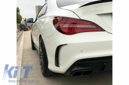 Rear Bumper Flaps Side Fins Flips suitable for Mercedes CLA W117 (2014-2018) Carbon Edition-image-6044418