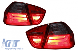 Rear Bumper M3 Design without PDC LED Taillights Red/Smoke suitable for BMW 3 Series E90 2005-2008-image-6021352