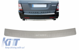 Rear Bumper Protector Sill Plate Foot Plate Aluminum Cover suitable for Range Rover Sport L320 (2005-2013) (Tailgate Boot Trim)-image-6041493