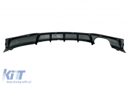 Rear Bumper Spoiler Air Diffuser suitable for BMW 3 Series F30 F31 (2011-up) M-Sport Design Left Double Outlet Piano Black-image-6070432