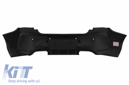 Rear Bumper suitable for BMW 1 Series F20 F21 LCI (2015-06.2019) with Dual Twin Exhaust Muffler Tips Carbon Fiber M2 Design-image-6050283