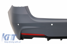 Rear Bumper suitable for BMW 3 Series F31 Touring Non LCI & LCI (2011-2018) M-Performance Design Double Single Outlet-image-6040128