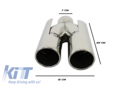 Rear Bumper suitable for BMW 5 Series E39 (1995-2003) Double Outlet M5 Design and Exhaust Muffler Tips ACS Design-image-6089847