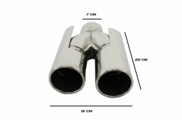 Rear Bumper suitable for BMW 5 Series E60 (2003-2007) M5 Design with Exhaust Muffler Tips and Trunk Spoiler-image-6043478