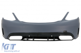 Rear Bumper suitable for Mercedes C-Class W205 Limousine (2014-2020) C63 Design - RBMBW205AMG