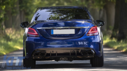 Rear Bumper suitable for Mercedes C-Class W205 Limousine (2014-2020) C63 Design-image-6061039