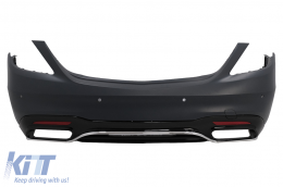 Rear Bumper suitable for Mercedes S-Class W222 Facelift (07.2017-08.2020) Sedan-image-6092666