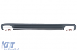 Rear Bumper Valance Air Diffuser suitable for Audi A7 4G Non-Facelift (2010-2014) S7 Design-image-6069731