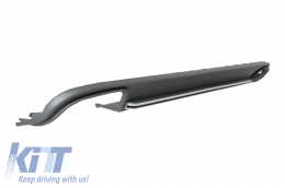 Rear Bumper Valance Air Diffuser suitable for Audi A4 B8 Pre Facelift (2008-2011) with Exhaust Muffler Tips Tail Pipes Limousine/Avant S4 Design-image-6055033