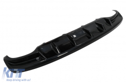 Rear Bumper Valance Air Diffuser suitable for Skoda Octavia III 5E Sedan Wagon (2013-2019) Piano Black-image-6089833