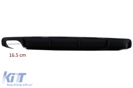 Rear Bumper Valance Air Diffuser suitable for Skoda Octavia II (2004-2009) Piano Black-image-6089809