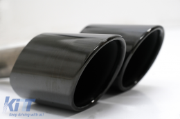 Rear Bumper Valance Diffuser Double Outlet with Exhaust Tips suitable for BMW X3 G01 (2018-2020) M Design Piano Black-image-6076894