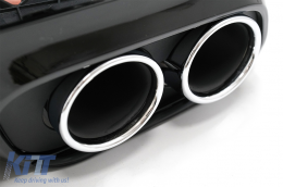 Rear Bumper Valance Diffuser Double Outlet with Exhaust Tips suitable for Mercedes C-Class C205 A205 Coupe Cabriolet (2014-2019) C43 Design-image-6077596