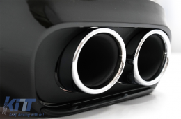 Rear Bumper Valance Diffuser Double Outlet with Exhaust Tips suitable for Mercedes C-Class C205 A205 Coupe Cabriolet (2014-2019) C43 Design-image-6077597