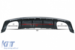 Rear Bumper Valance Diffuser suitable for Audi A3 8V Sedan (2012-2015) S3 Design-image-6103007