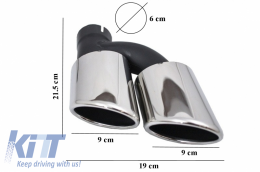 Rear Bumper Valance Diffuser suitable for Audi A7 4G (2010-2014) with Exhaust Tips S7 Facelift Design-image-6026381