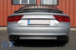 Rear Bumper Valance Diffuser suitable for Audi A7 4G (2010-2014) with Exhaust Tips S7 Facelift Design-image-6079868