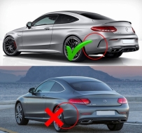 Rear Bumper Valance Diffuser suitable for Mercedes C-Class C205 A205 Coupe Cabriolet (2014-2019) C63 Design-image-6032894