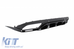 Rear Bumper Valance Diffuser suitable for Mercedes C-Class C205 A205 Coupe Cabriolet (2014-2019) C63 Edition 1 Design Piano Black-image-6047247