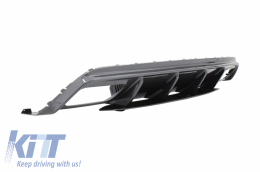 Rear Bumper Valance Diffuser with Exhaust Muffler Tips suitable for Mercedes W176 A-Class (2013-2018) A45 Facelift Design Carbon Look-image-6047396