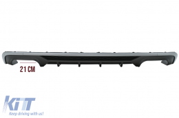 Rear Bumper Valance Diffuser with Exhaust System suitable for AUDI A3 8V Facelift Hatchback Sportback (2016-2019) Standard Bumper (SE) S3 Design-image-6077741