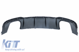 Rear Bumper Valance Diffuser with Exhaust System suitable for Audi A3 8V Facelift Sedan Convertible (2016-2019) S3 Design only for S Line-image-6077839