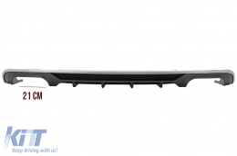 Rear Bumper Valance Diffuser with Exhaust System suitable for Audi A3 8V Facelift Sedan Convertible (2016-2019) Standard Bumper (SE) S3 Design-image-6077914