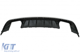 Rear Bumper Valance Diffuser with Exhaust System suitable for Audi A3 8V Facelift Sedan Convertible (2016-2019) Standard Bumper (SE) S3 Design-image-6094132