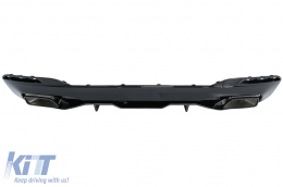 Rear Bumper Valance Diffuser With Exhaust Tips suitable for BMW 5 Series G30 G38 (2016-2019) 540 M Performance Design Carbon Look-image-6076820