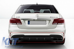 Rear Bumper with Exhaust Muffler Tips Black Edition suitable for Mercedes E-Class W212 Facelift (2013-2016) E63 Design-image-6039841