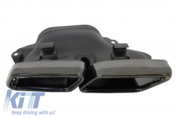 Rear Bumper with Exhaust Muffler Tips Black suitable for Mercedes E-Class W212 Facelift (2013-2016)-image-6050874