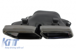 Rear Bumper with Exhaust Muffler Tips Black Edition and LED Light Bar Taillights suitable for Mercedes W212 E-Class Facelift (2009-2012) E63 Design-image-6052921