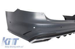 Rear Bumper with Exhaust Muffler Tips suitable for MERCEDES E-Class W212 Facelift (2013-2016) E63 Design-image-6050789