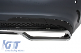 Rear Bumper with Exhaust Muffler Tips suitable for MERCEDES E-Class W212 Facelift (2013-2016) E63 Design-image-6050790