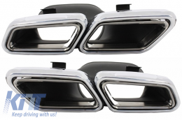 Rear Bumper with Exhaust Muffler Tips suitable for MERCEDES Benz W212 E-Class Facelift (2013-up)-image-6050826