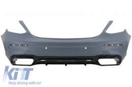 Rear Bumper with Exhaust Muffler Tips suitable for Mercedes E-Class W213 (2016-2019) E63 Design-image-6080193