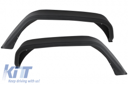 Rear Crusher Tube Flat Steel Fender Flares suitable for Jeep Wrangler / Rubicon JK (2007-2017)-image-6022381