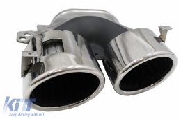 Rear Diffuser and Chrome Exhaust Tips suitable for Mercedes GLA SUV H247 Sport Line (2020-) Aero 45S Design-image-6097309