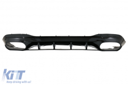 Rear Diffuser and Exhaust Tips with Front Grille suitable for Mercedes CLA X118 Shooting Brake C118 Coupe Sport Line (2019-up) CLA35 GT-R Design-image-6080475