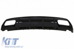 Rear Diffuser Black Edition with Muffler Tips suitable for Mercedes A-Class W176 (2015-2018) and Front Bumper Splitters Fins Aero A45 Facelift Design-image-6073692