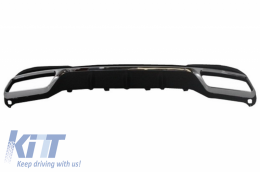 Rear Diffuser with Exhaust Muffler Tips Black suitable for MERCEDES E-Class W212 S212 Facelift (2013-2016) only Sport package Bumper-image-6049341