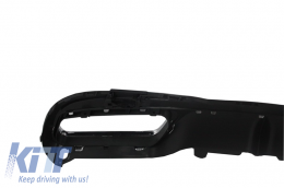 Rear Diffuser with Exhaust Muffler Tips Black suitable for MERCEDES E-Class W212 S212 Facelift (2013-2016) only Sport package Bumper-image-6049343