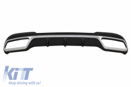 Rear Diffuser with Exhaust Muffler Tips Black suitable for MERCEDES E-Class W212 S212 Facelift (2013-2016) only Sport package Bumper-image-6049350