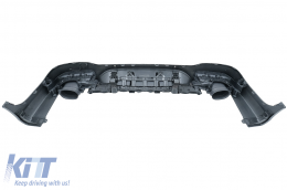 Rear Diffuser with Exhaust Muffler Tips suitable for Mercedes GLC X253 SUV (2015-07.2019) Night Package Design-image-6073333