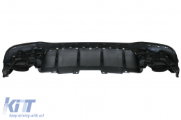 Rear Diffuser with Exhaust Muffler Tips suitable for Mercedes GLE W166 SUV Sport Line (2015-2018)-image-6078208