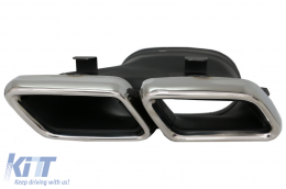 Rear Diffuser with Exhaust Muffler Tips suitable for Mercedes GLE W166 SUV Sport Line (2015-2018)-image-6078213